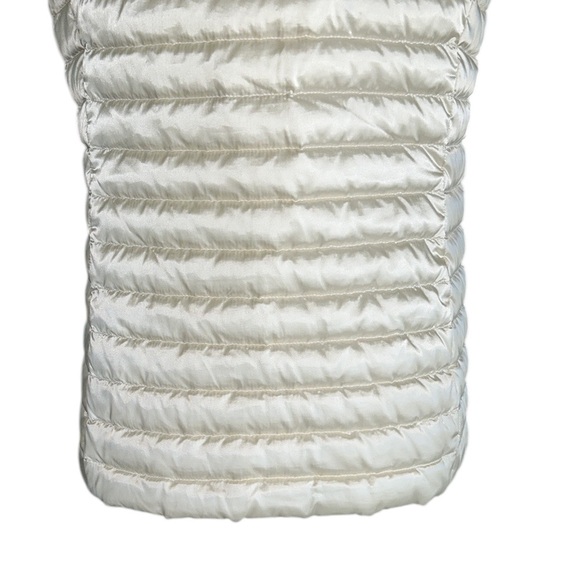 Lafayette 148 Scout Ivory Quilted Down Zip Front Puffer Vest Jacket - S - Picture 9 of 13
